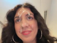 Amateur, Sucer une bite, Brunette brune, Couple, Faciale, Fétiche, Pov, Public