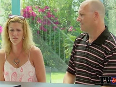 Leie, Grosser schwanz, Blondine, Braunhaarige, Paar, Fett, Hd, Erotischer film