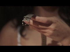 Lingerie, Masturbation, Nipples, Pussy, Shaved, Solo, Thong, Tits