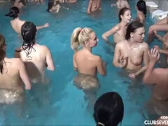 Sucer une bite, Partouze, Lesbienne, Nudiste, Orgie, Fête, Piscine, Douche