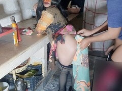 アナル, アジア人, デカ尻, 自家製, メイド, 淫乱熟女, 義母, ティーン