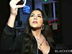 デカチン, デカパイ, 黒人, フェラチオ, 茶髪の, 中出し, 黒人, 異人種間