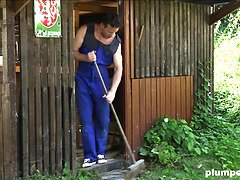 Wohlbeleibte schöne frauen, Grosser schwanz, Blondine, Pummelig, Hd, Im freien, Arsch lecken, Sklave