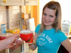 カワイイ, チン, バック, 手コキする, 剃毛, ストリッピング, ティーン, オッパイの