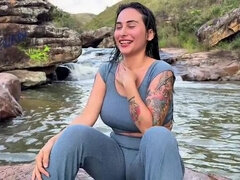 Jenifer Play Fucks Stranger By River While Friends Wait - Big Tits Teen Gets Facial