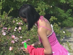 See Lara D climb trees and get naked outdoors