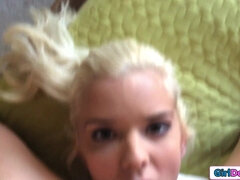 Blond, Hd, Lesbisch, Masturbatie, Klein, Gezichtspunt, Kut duiken, Tieten likken