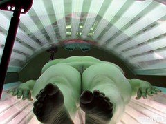 Amateur, Big tits, Czech, Huge, Natural tits, Solarium, Tits, Voyeur