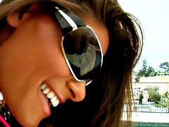 お尻, 美女, フェラチオ, 茶髪の, 中出し