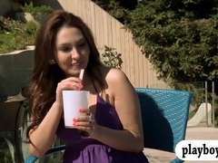 Chica, Tetas grandes, Erótico, Cuadrupleta, Al aire libre