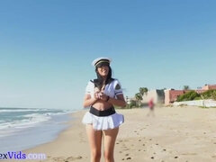 Mooi, Grote mammen, Rondborstig, Handbeurt, Latijnse vrouw, Buiten, Gezichtspunt, Openbaar