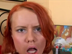 18 ans, Sucer une bite, Queue, Hard, Hd, Petite femme, Rousse roux, Adolescente