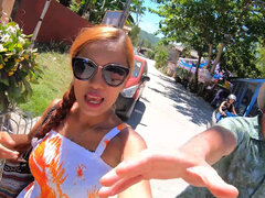 アジア人, デカチン, フェラチオ, チン, バック, 彼女, 自家製, タイ