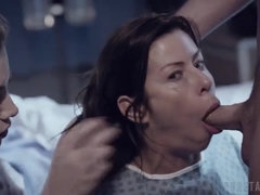 Blasen, Braunhaarige, Spermaladung, Fetisch, Hardcore, Milf, Jungendliche (18+), Flotter dreier