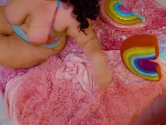 Amateur, Gorda, Morena, Pajear, Sexo duro, Pov, Paja con tetas