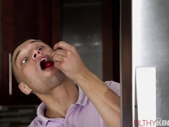 Grote mammen, Pijpbeurt, Rondborstig, Stel, Latijnse vrouw, Rijpe lesbienne, Zoon, Taboe