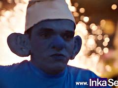 THE SMURFS PARODY - A short, big-bottomed Smurfette gets anal from Gargamel.