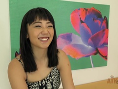 Asiatique, Cul, Gode, Masturbation, Petite femme, Rasée, Vibromasseur, Mouillée
