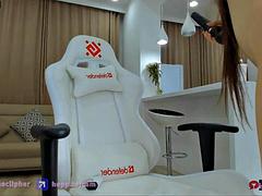 Enthousiasteling, Aziatisch, Bruinharig, Schattig, Voeten, Masturbatie, Alleen, Webcamera