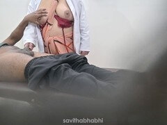 Nymph doc Savithabhabhi examining her patient in the hospital
