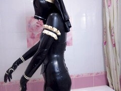Beso negro, Sadomasoquismo, Muñeca, Guantes, Pajear, Látex, Mascara, Monja