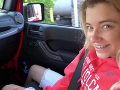 Leie, Fingern, Handjob, Zierlich, Öffentlich, Muschi, Titten, Nass