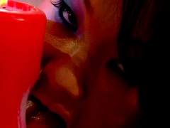 Asian Pornstar Asa Akira takes on a phat BBC for crazy Wax