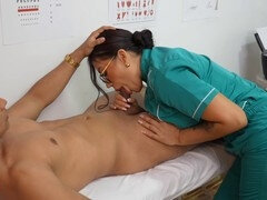 Doctor fucks patient, cum on ass, big cum load