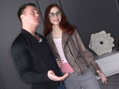 デカチン, フェラチオ, チン, バック, 自然山雀, 赤毛, ガリガリ, オッパイの