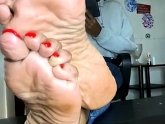 Amateur, Black, Ebony, Foot fetish, Solo