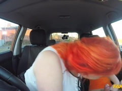 Grosse titten, Blasen, Auto, Hundestellung, Masturbation, Im freien, Pov, Rotschopf
