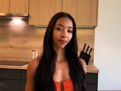 Tiny Filipina teen loves a big cock deep