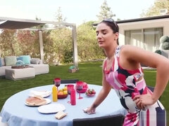 Novio, Tetona, Linda, Pajear, Hd, Natural, Al aire libre, Madrastra