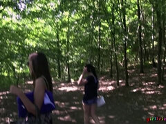 Lesbian 3Some Crazy Erotic Fun Outdoor