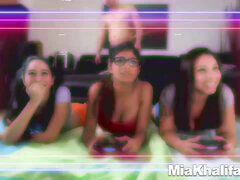 Arabisch, Grote mammen, Bruinharig, Spel, Brillen, Hd, Latijnse vrouw, Orgie