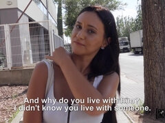 Enthousiasteling, Grote mammen, Bruinharig, Latijnse vrouw, Gezichtspunt, Realiteit, Spaans, Tieten likken