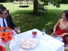 ビキニ, ビッチ, 茶髪の, イマラチオ, キス, なめる, アウトドア, ティーン