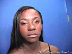 Gros cul, Gros seins, Noire, Sucer une bite, Tir de sperme, Noir ébène, Interracial, Nénés