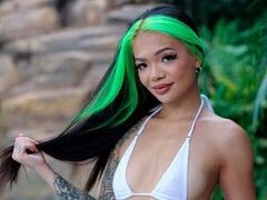 お尻, ビキニ, フェラチオ, 茶髪の, 黒人, なめる, プール, ティーン