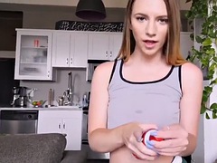 ブロンド, フェラチオ, イく瞬間, 手コキする, ハメ撮り, ショートヘア, ガリガリ, ティーン