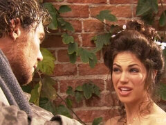 Grosse bite, Sucer une bite, Brunette brune, En levrette, Chatte, Douche, Rétro ancien, Mouillée