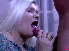 ぽっちゃり, ブロンド, フェラチオ, イギリス人, ぽちゃ, 熟年, 淫乱熟女, ストッキング