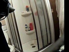 Braunhaarige, Dusche, Titten, Spanner, Ehefrau