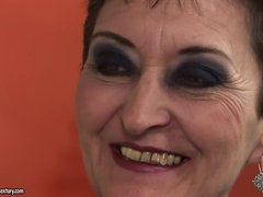 Pijpbeurt, Bruinharig, Stel, Diep in de keel, Sperma in gezicht, Omie, Hd, Masturbatie