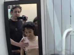 フェラチオ, 捕まる, カップル, 人形, Hd, ティーン, 三人, オッパイの