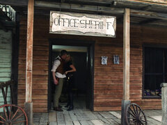 Arsch, Blondine, Stiefel, Frau frau mann, Leder, Tanga, Flotter dreier, Titten