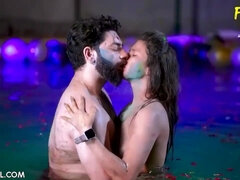 お尻, フェラチオ, エロティック, インド人, なめる, オマンコ, ガリガリ, 濡れ