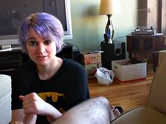 Tussi, Blasen, Spermaladung, Süss, Handjob, Pov, Jungendliche (18+)