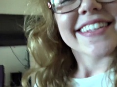 ブロンド, フェラチオ, 中出し, 指いじり, 彼女, ハメ撮り