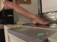 Fetisch, Absätze, Natürlichen titten, Büro, Muschi, Sekretärin, Solo, Titten